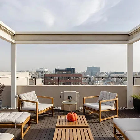 شقة One-of-a-kind Downtown Penthouse, 270-degree Views, Two Terraces, Fireplaces, Grill *