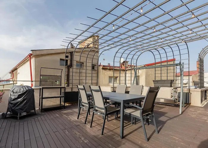 One-of-a-kind Downtown Penthouse, 270-degree Views, Two Terraces, Fireplaces, Grill